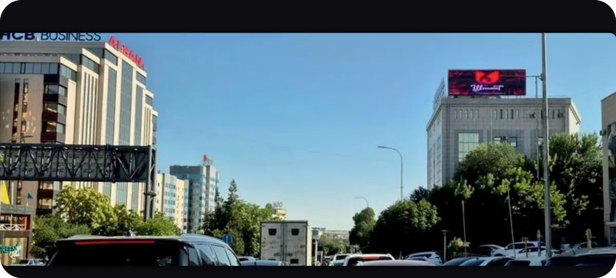 Цифровой борд в Шымкенте: бул. Кунаева — ул. Желтоксан, ТЦ «Канны»